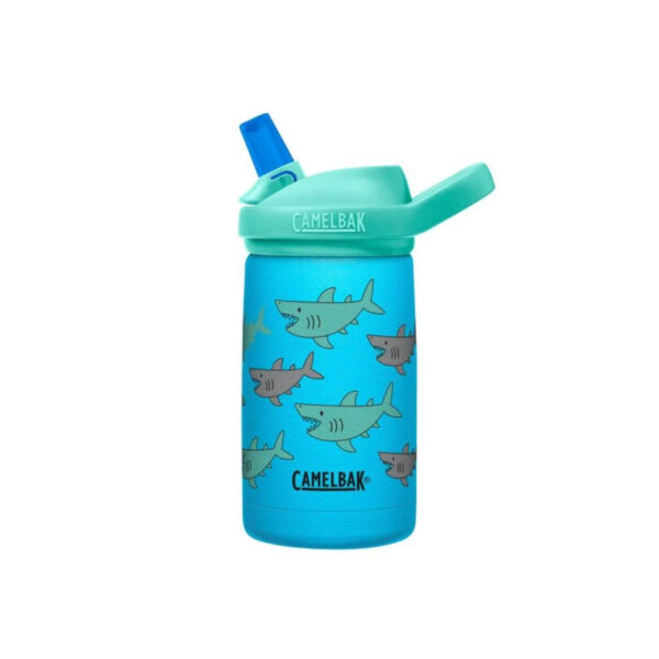 EDDY PLUS KIDS BOTTLE INSULATED STAINLESS STEEL 350ML SCHOOL OF SHARKS - Image 1